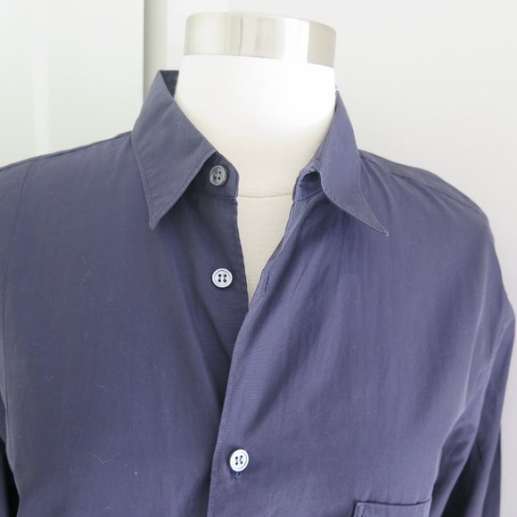 COMME des GARCONS Woman's Blue Cotton Shirt/Blouse Size Medium  Made in France - Picture 2 of 6